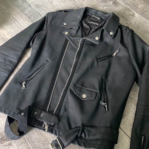 Vegan Leather Moto Jacket - Picture 2 of 5